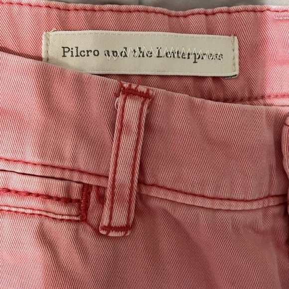 Anthropologie Pilcro Hyphen Chino Shorts Size 26 Pink Boho Classic Stret… - Picture 7 of 9